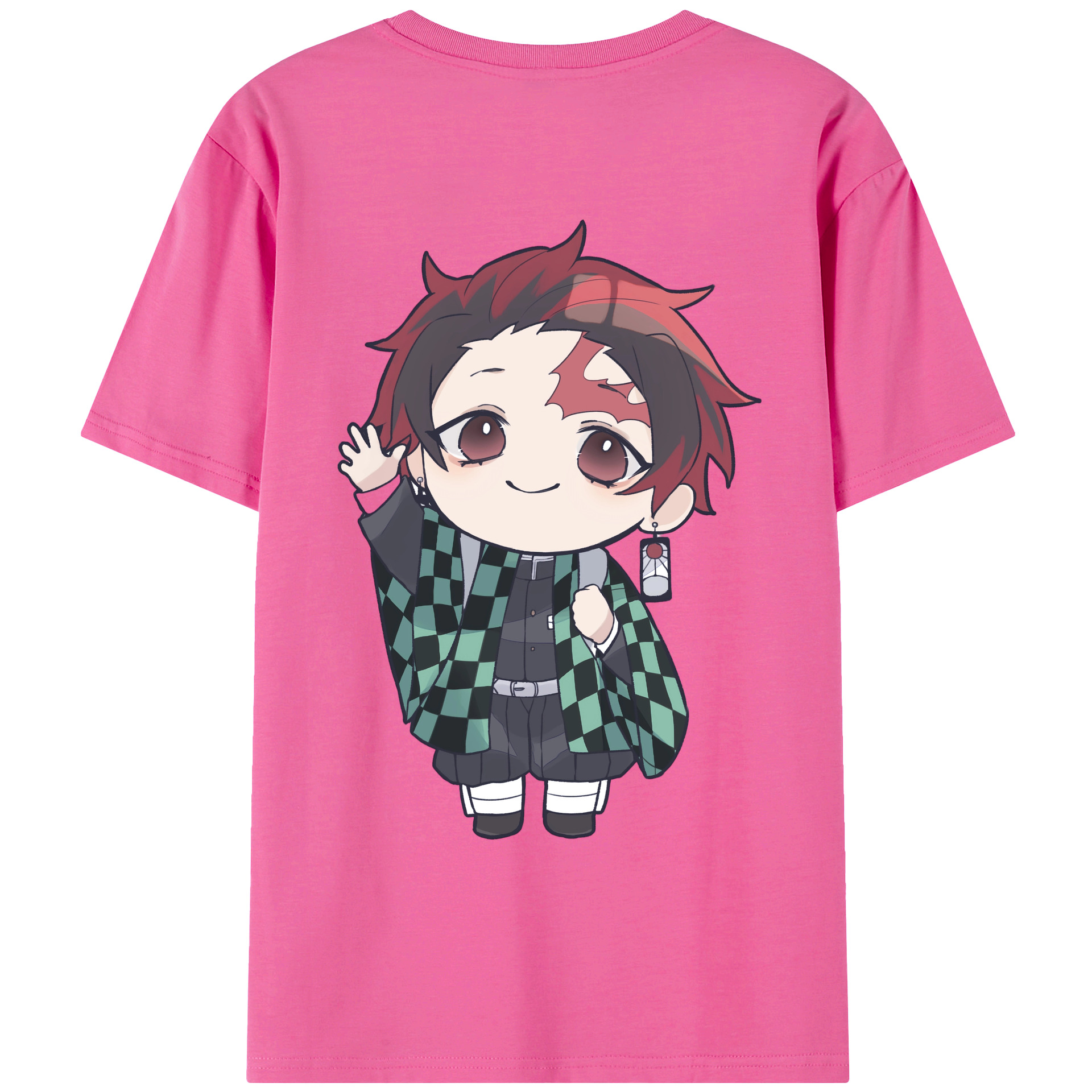 （画像用） 鬼滅の刃 竈門 炭治郎／かまど たんじろう Kamado Tanjirou レディース半袖Tシャツ(バックプリント)